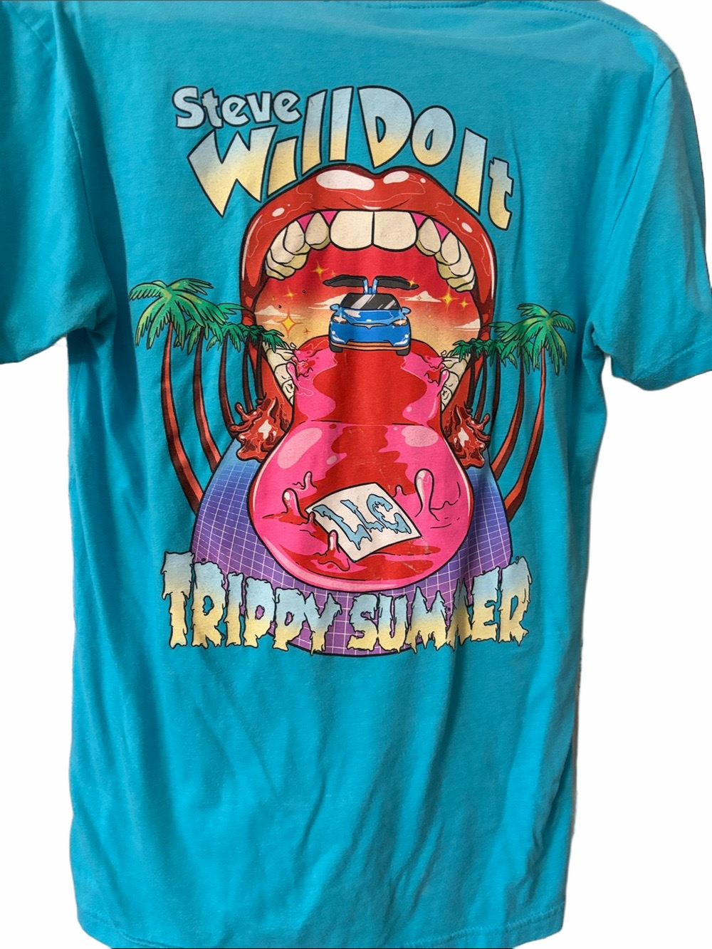 Trippy summer graphic T Steve will do it Limited edition Nelk Boys Full Send Med